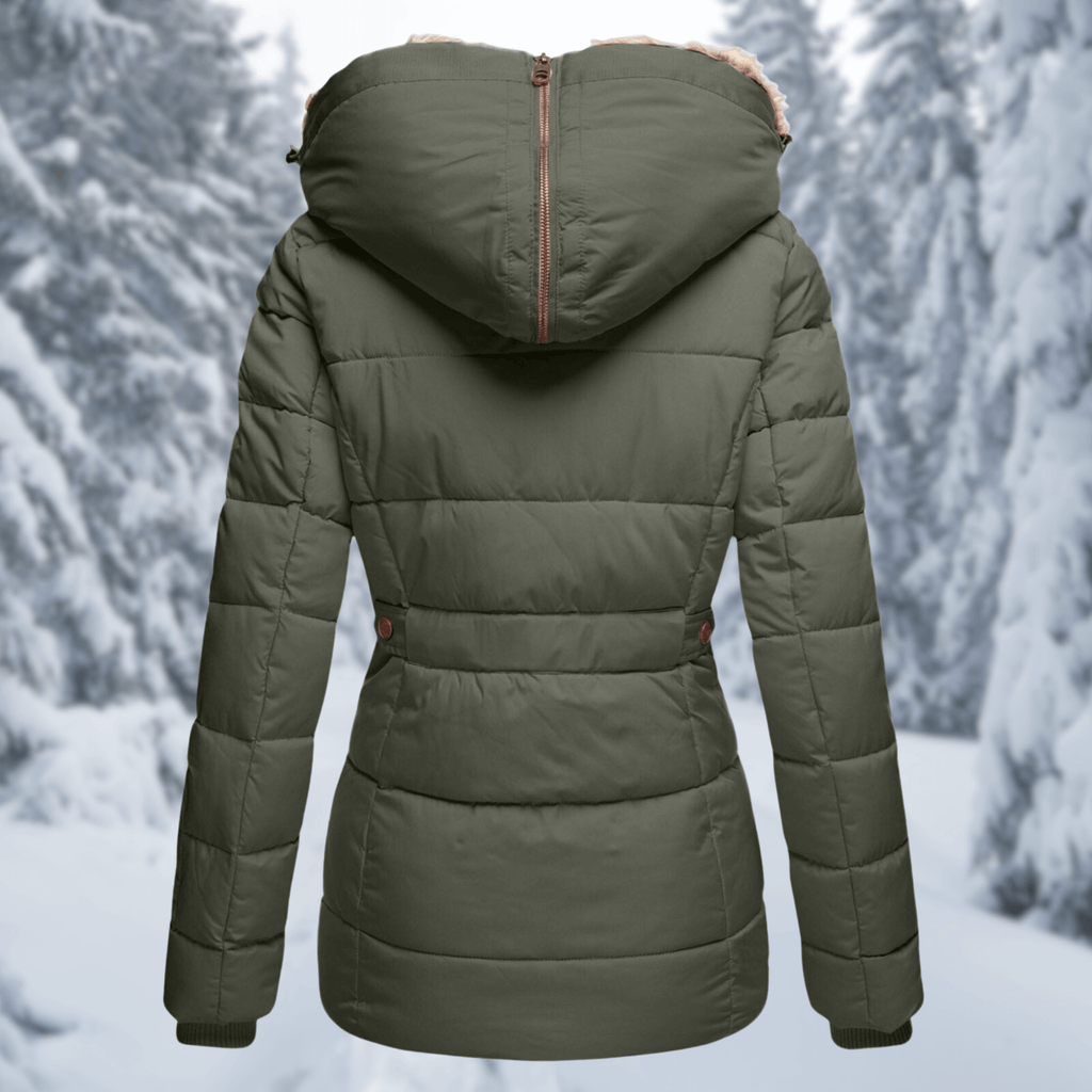 Elowe - Women's Cozy Winter Jacket with Faux Fur Hood