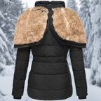 Elowe - Women's Cozy Winter Jacket with Faux Fur Hood