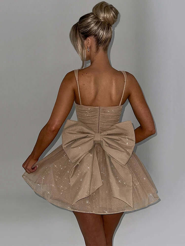 Elowen - Women's Sparkling Bow Cocktail Dress