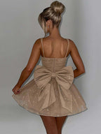 Elowen - Women's Sparkling Bow Cocktail Dress