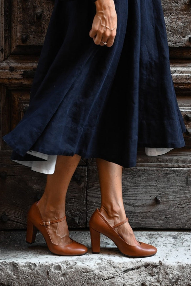 Elowyn - Women's Classic Mary Jane Heels with Buckle Strap