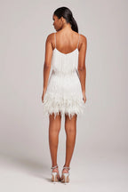 Elysia - Women's Elegant Fringe Cocktail Dress