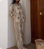 Esme - Women's Relaxed Cactus Print Pajama Set