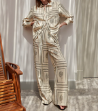 Esme - Women's Relaxed Cactus Print Pajama Set