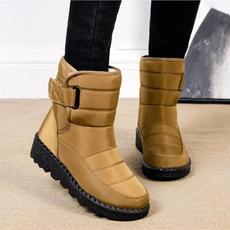 Estelle - Women's Waterproof Ankle Boots with Buckle Detail