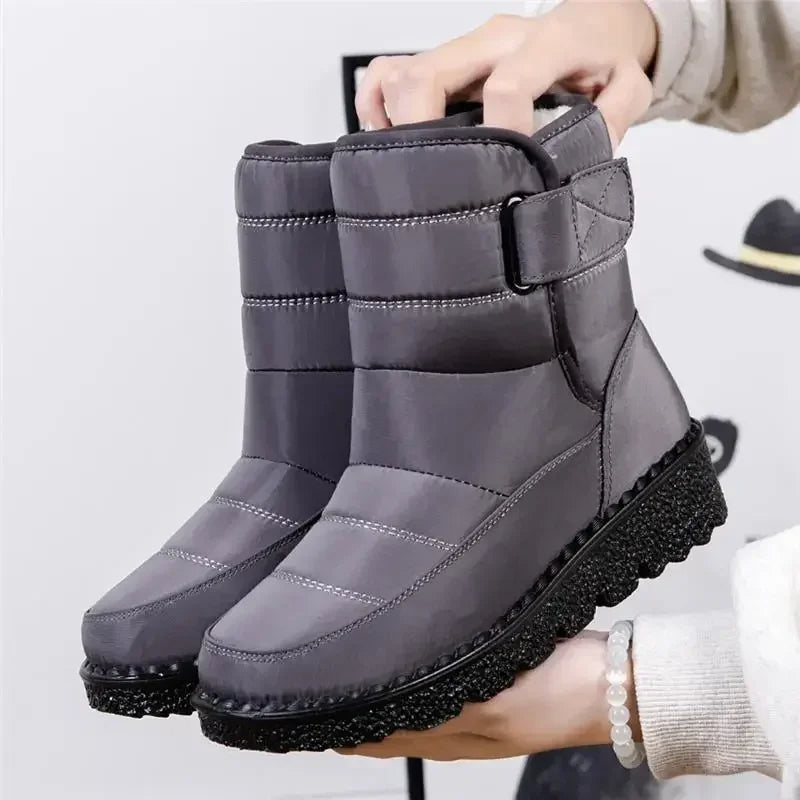 Estelle - Women's Waterproof Ankle Boots with Buckle Detail