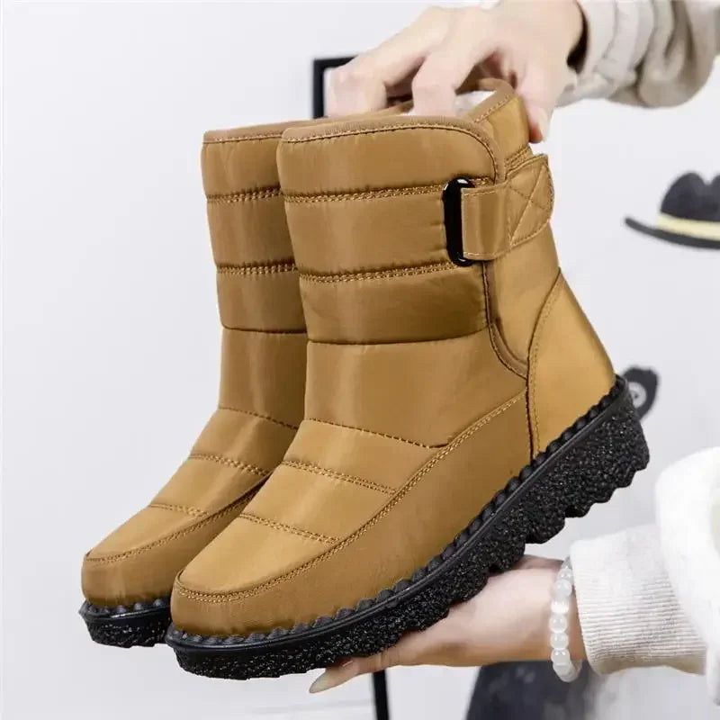 Estelle - Women's Waterproof Ankle Boots with Buckle Detail