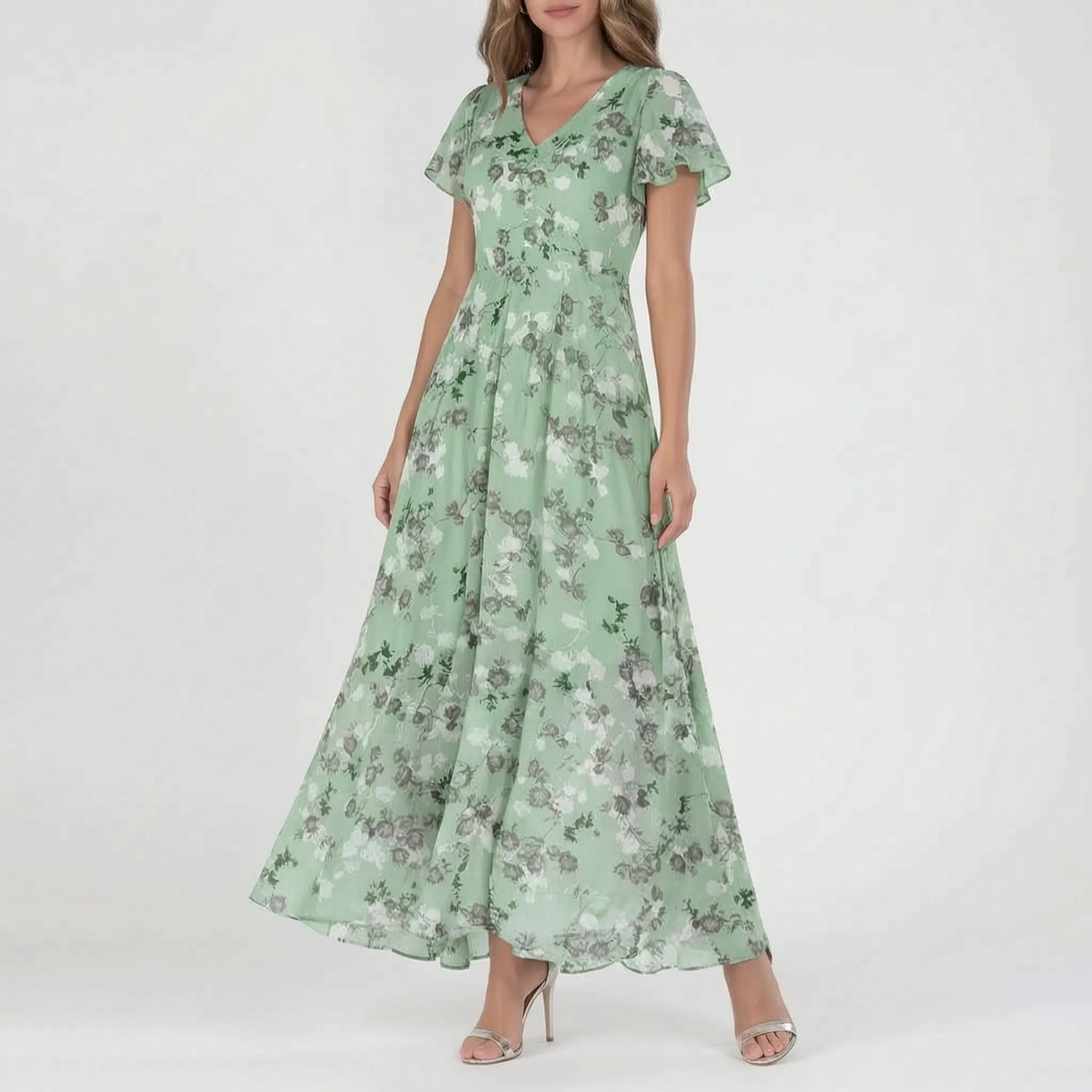 Floraza - Floral Wrap Maxi Dress