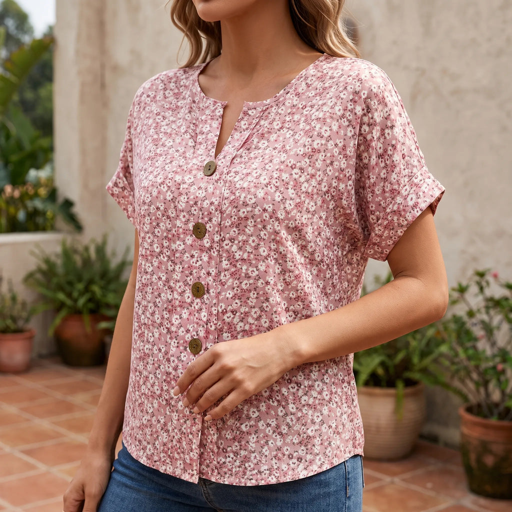 Floriana - Relaxed Floral Summer Blouse