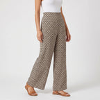 Flowlyn - Printed High Waisted Wide Leg Trousers
