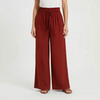 Flowlyn - Printed High Waisted Wide Leg Trousers