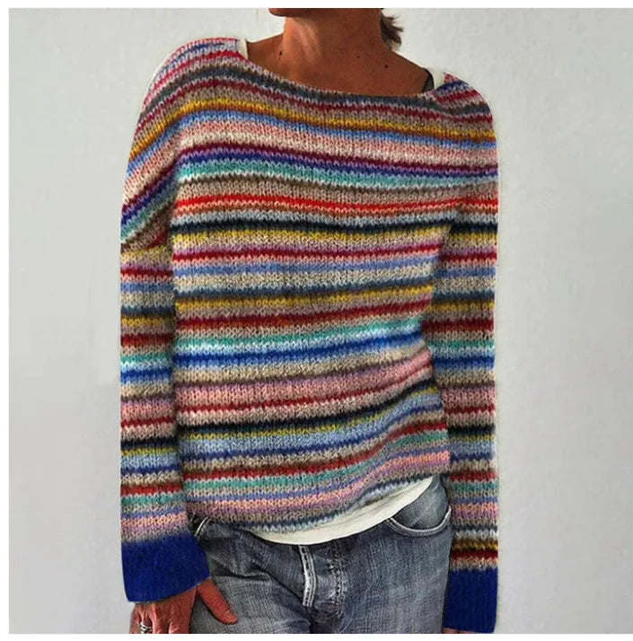 Freya | Women's Cozy Multicolor Knit Sweater