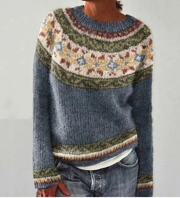 Freya | Women's Cozy Multicolor Knit Sweater
