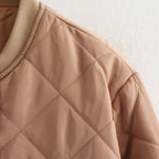 Genevieve - Women's Quilted Bomber Jacket with Ribbed Trim