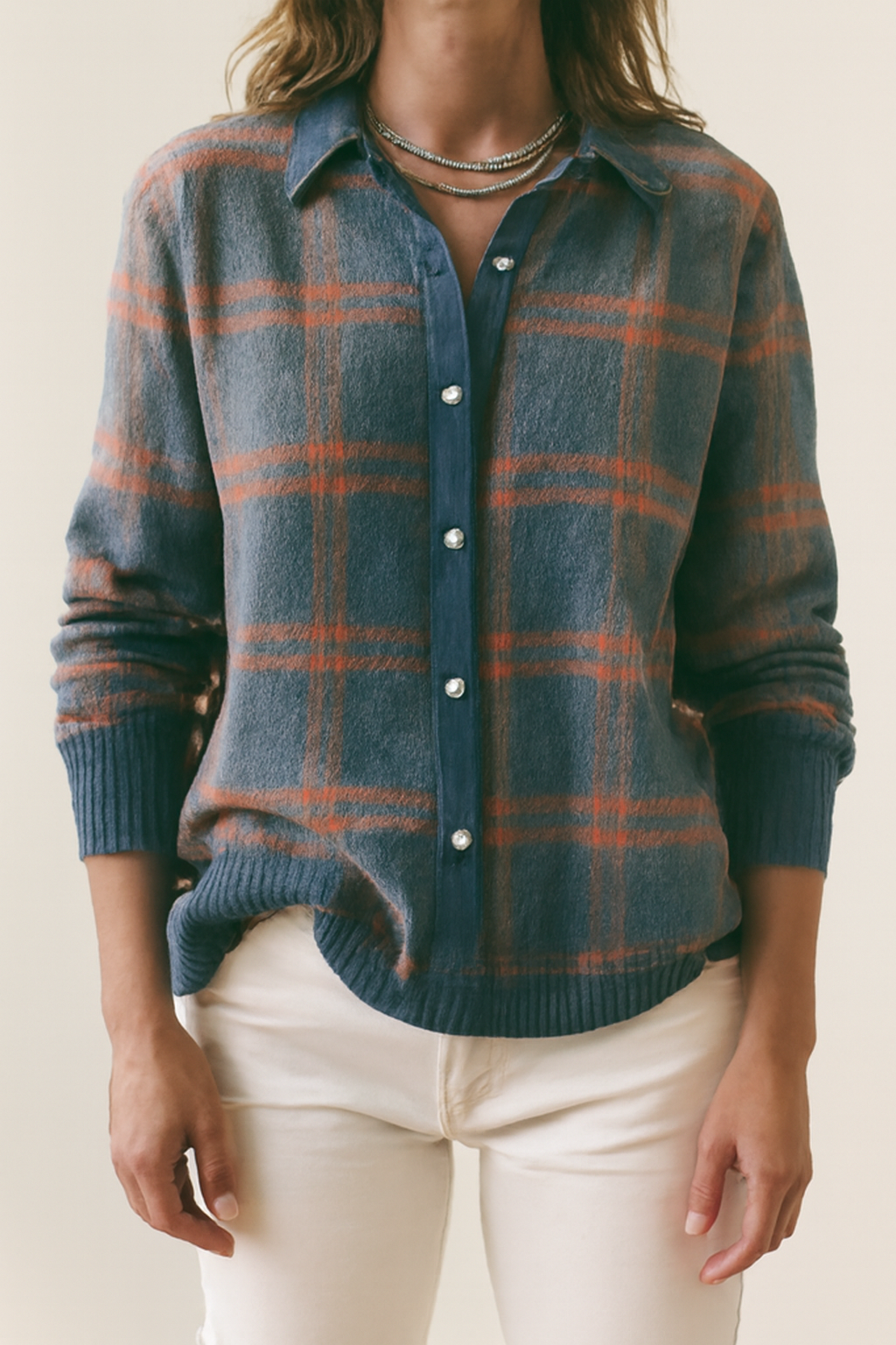 Gia | Women's Cozy Plaid Cardigan