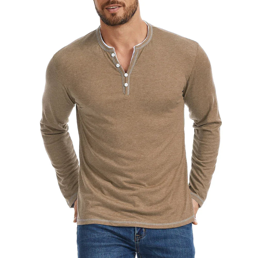 Idris - Men's Classic Henley Shirt