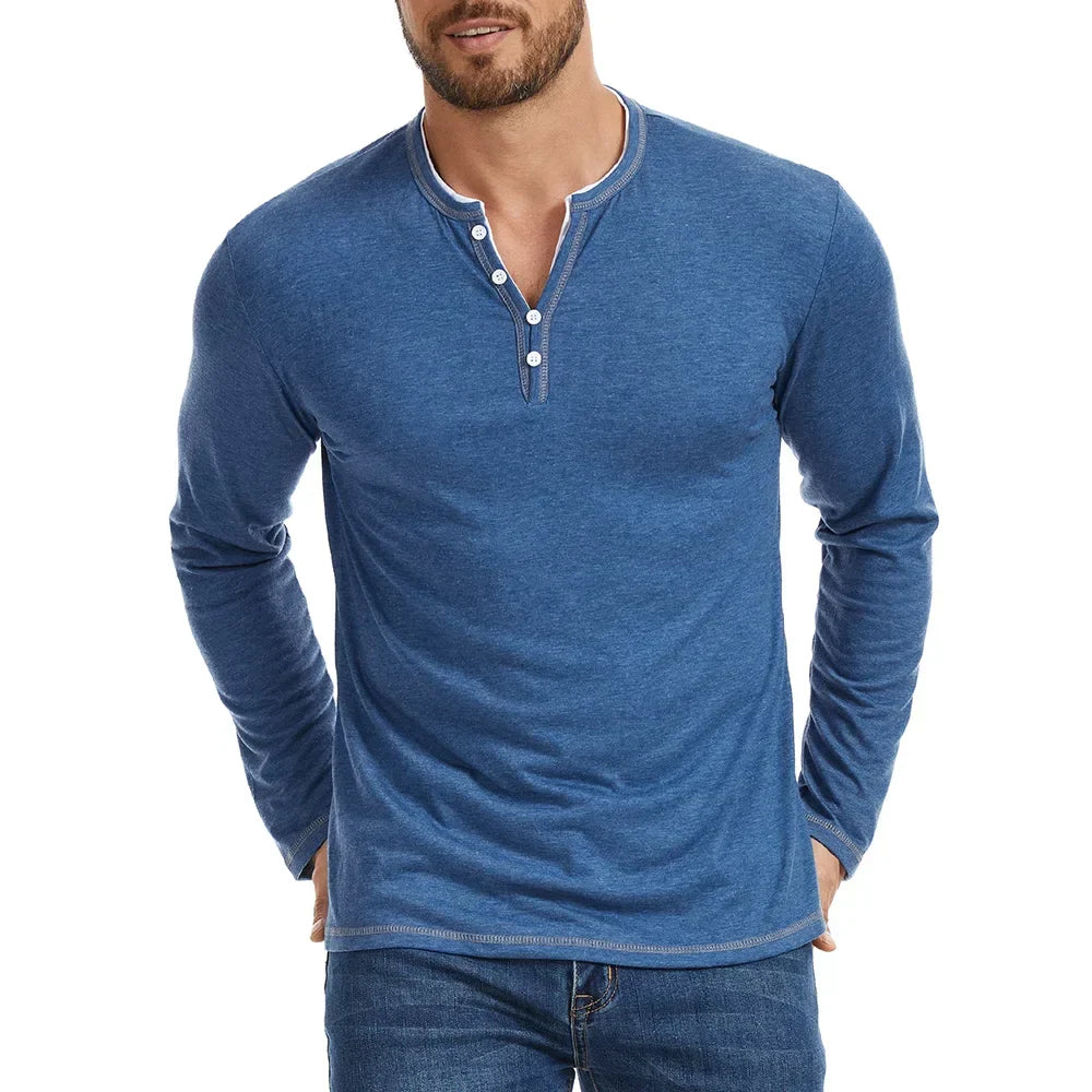 Idris - Men's Classic Henley Shirt