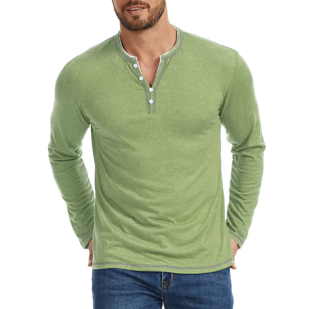 Idris - Men's Classic Henley Shirt