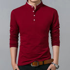 Idris - Men's Classic Long Sleeve Henley Shirt