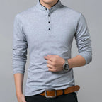 Idris - Men's Classic Long Sleeve Henley Shirt