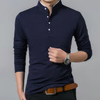 Idris - Men's Classic Long Sleeve Henley Shirt