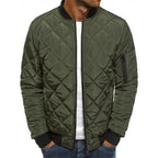 Idris | Men's Quilted Bomber Jacket with Ribbed Trim