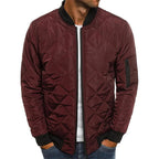 Idris | Men's Quilted Bomber Jacket with Ribbed Trim