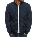 Idris | Men's Quilted Bomber Jacket with Ribbed Trim