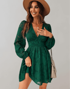 Idris - Women's Elegant Long-Sleeve Cocktail Dress