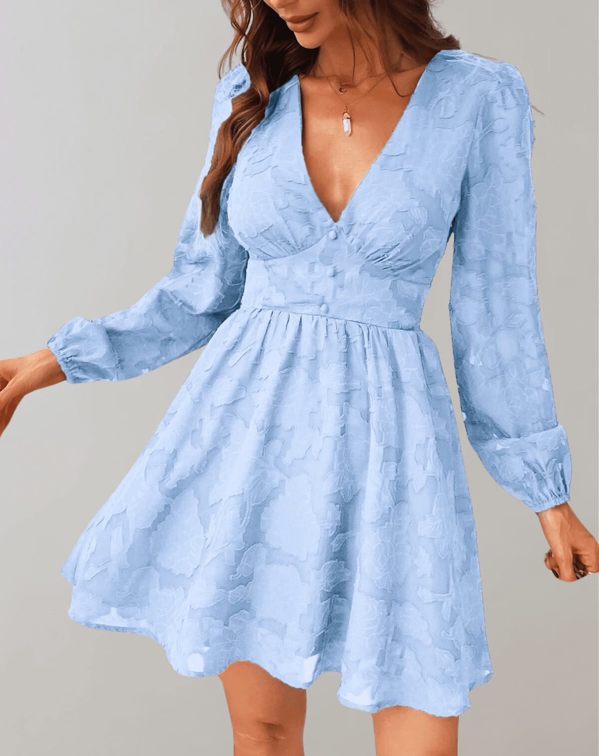 Idris - Women's Elegant Long-Sleeve Cocktail Dress