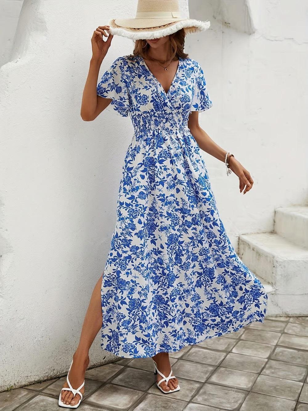 Wren | Women's Beach Summer Dress with Floral Print
