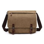 Ronan | Men's Classic Canvas Shoulder Bag with Buckle Details