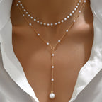 Imogen - Women's Elegant Pearl Drop Necklace