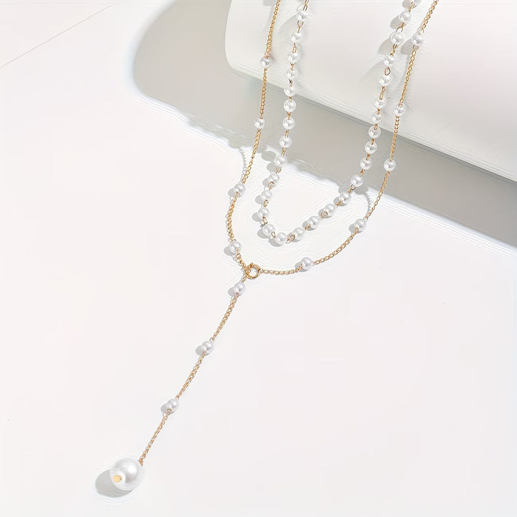 Imogen - Women's Elegant Pearl Drop Necklace