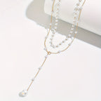 Imogen - Women's Elegant Pearl Drop Necklace