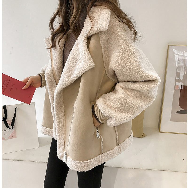 Iris - Women's Cozy Winter Jacket with Sherpa Lining