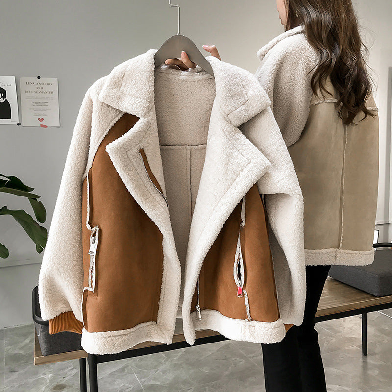 Iris - Women's Cozy Winter Jacket with Sherpa Lining