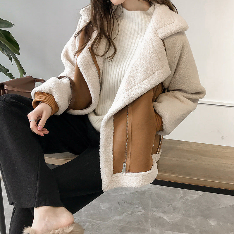 Iris - Women's Cozy Winter Jacket with Sherpa Lining