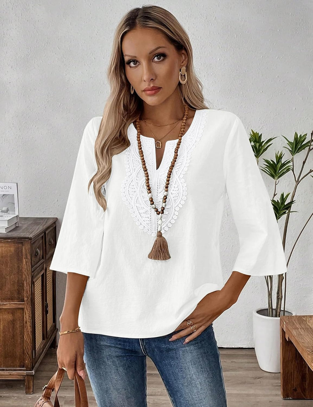 Isla | Women's Boho Embroidered Tunic Top