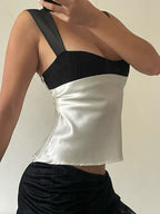 Isla | Women's Structured Wide Strap Corset Top