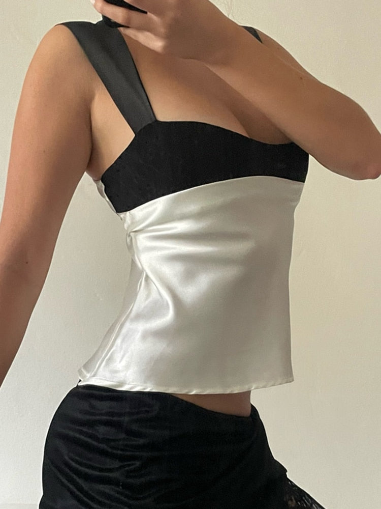 Isla | Women's Structured Wide Strap Corset Top