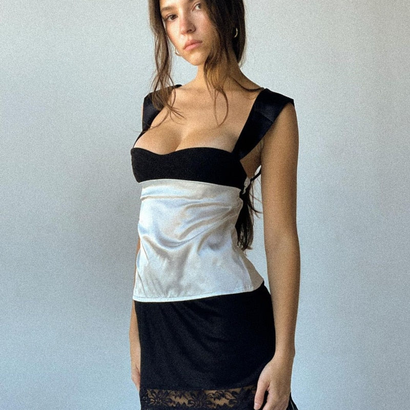 Isla | Women's Structured Wide Strap Corset Top