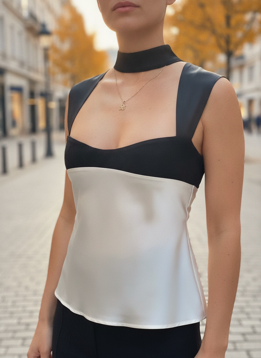 Isla | Women's Structured Wide Strap Corset Top