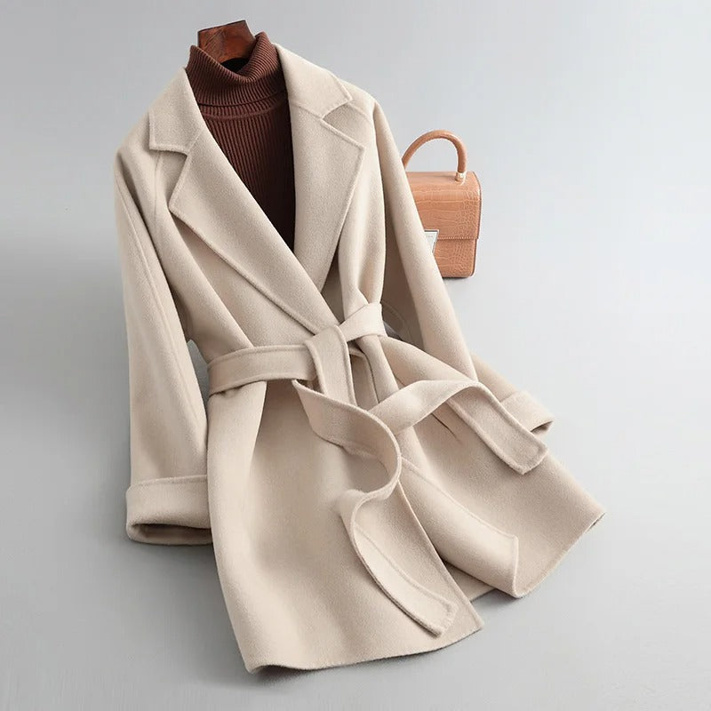 Isolde - Women's Elegant Belted Trench Coat