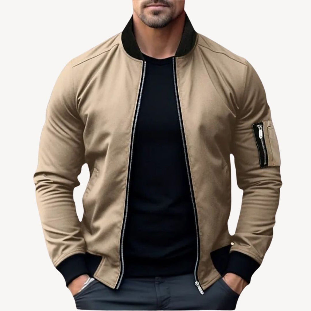 Jaxon - Men's Sleek Zip-Up Bomber Jacket