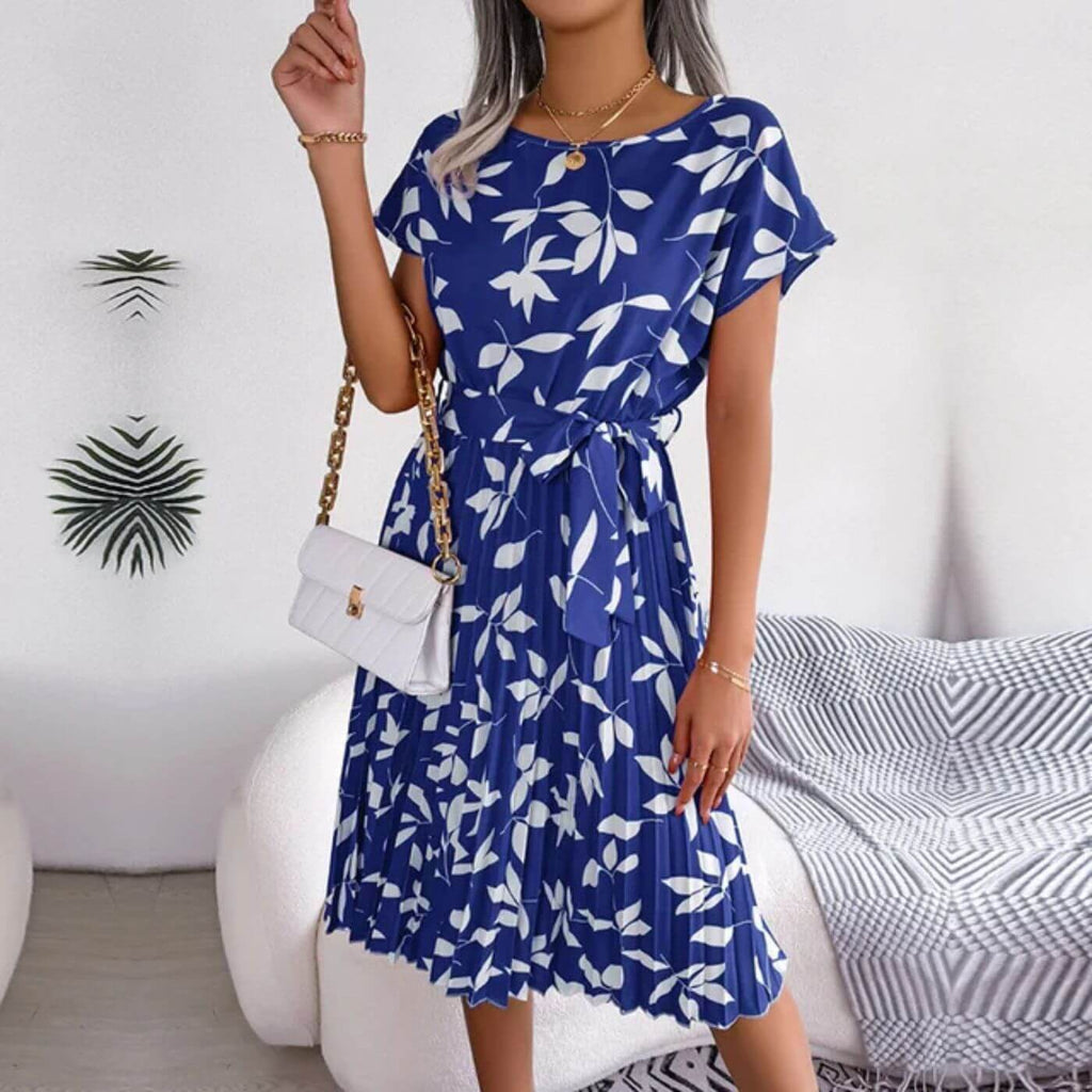 Elowen | Women's Floral Midi Sundress with Tie Waist