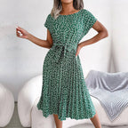 Elowen | Women's Floral Midi Sundress with Tie Waist