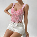 Jolene | Women's Chic Rosette Corset Top