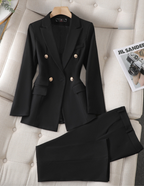 Jolene | Women's Elegant Tailored Double-Breasted Blazer Set