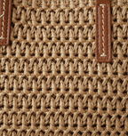 Jolene | Women's Linen Tote Bag with Leather Handles